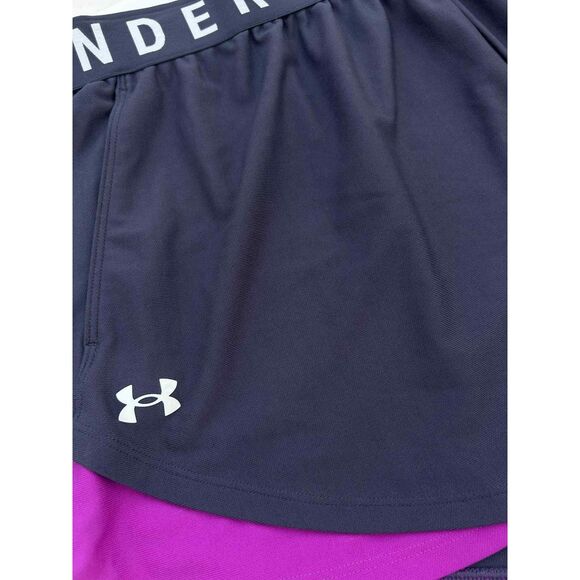Under Armour Women’s Loose Fit Black Athletic Shorts 3X Purple - Picture 6 of 8